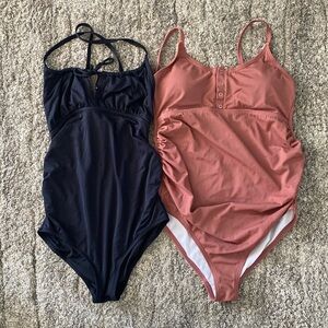 GAP and PinkBlush Maternity Swimsuit Bundle
